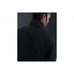 Nike Solo Swoosh Fleece Ανδρική Μακρυμάνικη Μπλούζα με Φερμουάρ Μαύρη