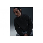 Nike Solo Swoosh Fleece Ανδρική Μακρυμάνικη Μπλούζα με Φερμουάρ Μαύρη