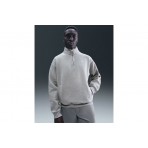 Nike Solo Swoosh Fleece Ανδρική Μακρυμάνικη Μπλούζα με Φερμουάρ Γκρι