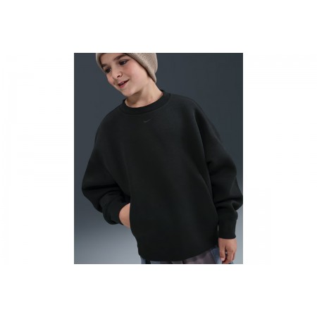 Nike Sportswear Tech Fleece Παιδική Μακρυμάνικη Μπλούζα Μαύρη