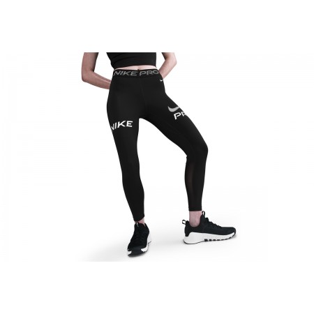 Nike Pro Mesh-Panel Graphic Κολάν 7-8 Γυναικείο 