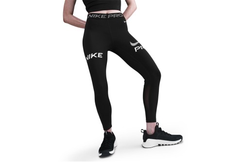 Nike Pro Mesh-Panel Graphic Κολάν 7-8 Γυναικείο (HV2306 010)
