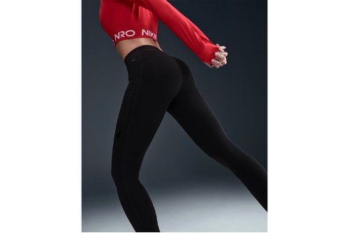 Nike Pro Mid-Rise Κολάν Μακρύ Γυναικείο (HV2348 010)