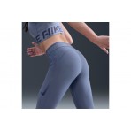 Nike Pro Mid-Rise Γυναικείο Μακρύ Κολάν Μωβ