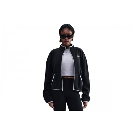 Nike Sportswear Club Fleece Loose Cozy Γυναικεία Ζακέτα Fleece Μαύρη
