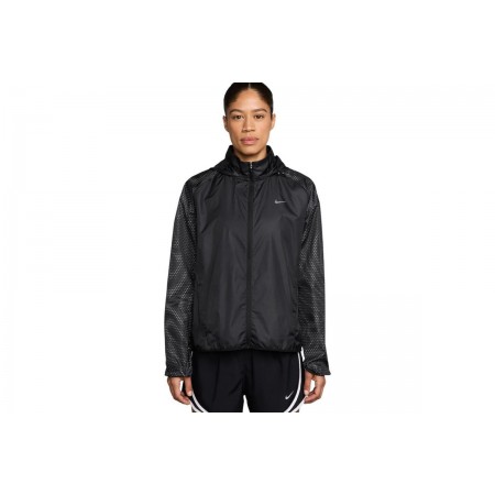 Nike Tempo Flash Repel Γυναικείο Ελαφρύ Μπουφάν με Κουκούλα Μαύρο