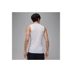 Jordan Sport Dri-FIT Base Layer Ανδρική Αμάνικη Μπλούζα Λευκή