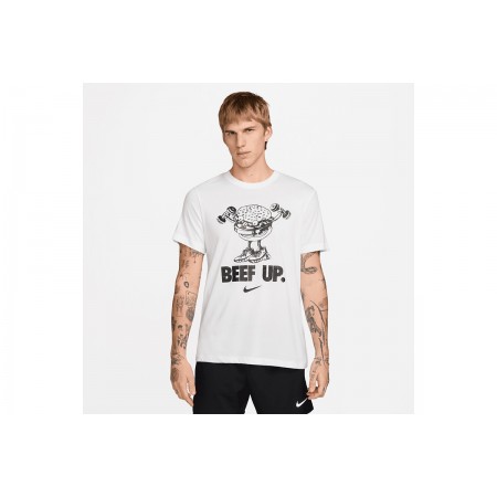 Nike Dri-FIT Training Ανδρικό Κοντομάνικο T-Shirt Λευκό
