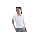 Nike Sportswear Tight Ribbed Γυναικείο Κοντομάνικο T-Shirt Λευκό