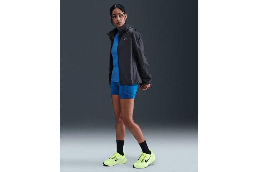 Nike Tempo Repel Γυναικείο Αδιάβροχο Μπουφάν με Κουκούλα Μαύρο