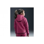 Nike Sportswear Tech Fleece Παιδική Ζακέτα με Κουκούλα Κερασί, Μαύρη