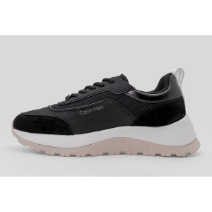 Calvin Klein Leather And Mesh Mixed Material Sneakers (HW0HW02487 0GM)