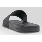 Calvin Klein Nemo Contoured Emblem Logo Sliders Γυναικείες Παντόφλες Μαύρες