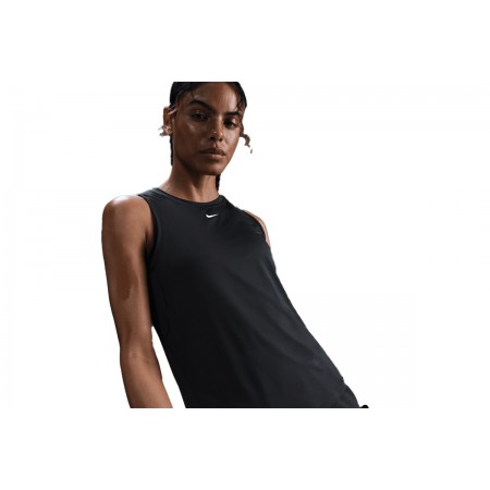Nike One Classic Dri-FIT Γυναικεία Αμάνικη Μπλούζα Μαύρη