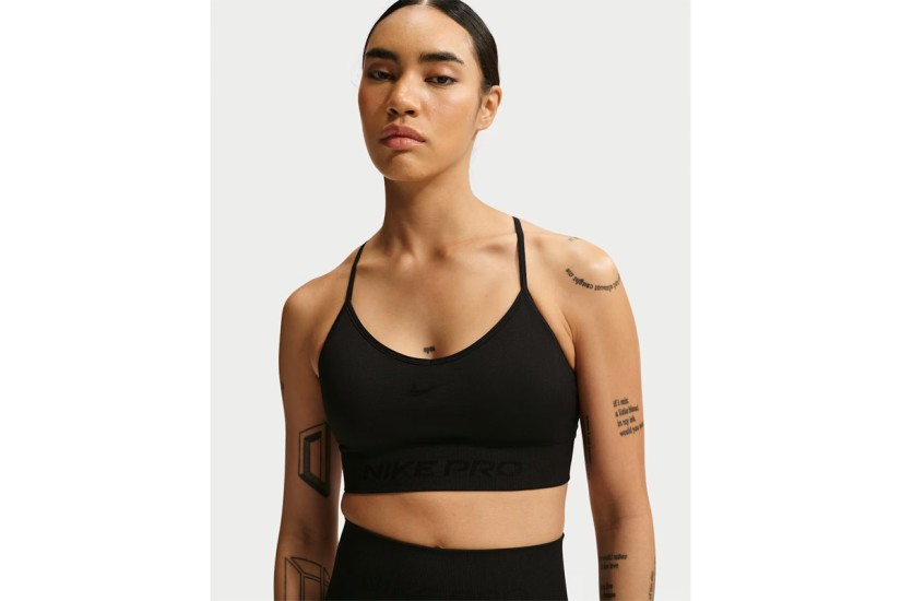Nike Pro Seamless Γυναικείο Μπουστάκι Μαύρο