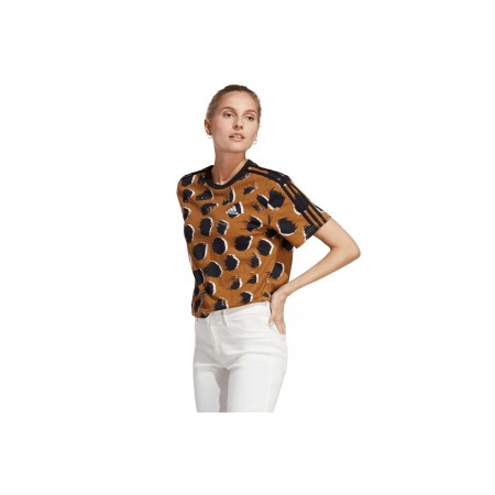 Adidas Performance W 3S Crop Top Κοντομάνικο 