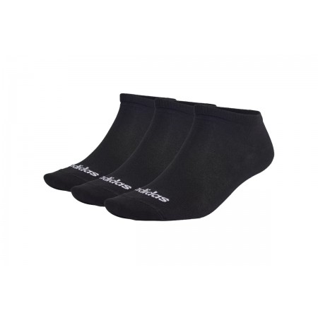 Adidas Performance Thin Linear Κάλτσες Μέχρι τον Αστράγαλο Μαύρες 3 Τεμάχια