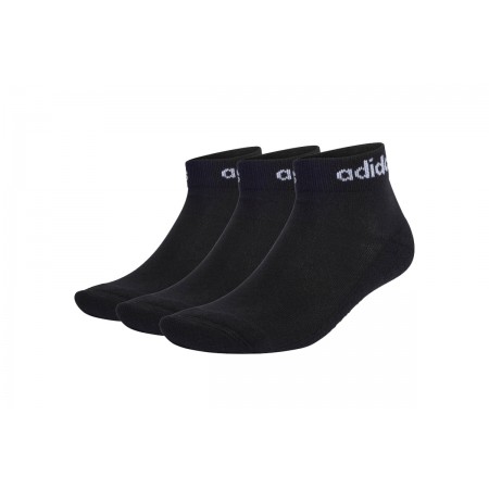 Adidas Performance Think Linear Κάλτσες μέχρι τον Αστράγαλο Μαύρες 3 Τεμάχια
