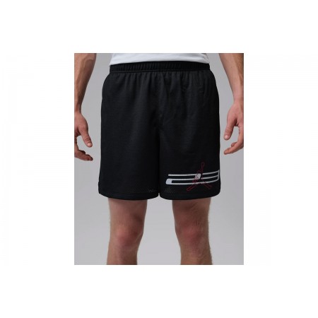 Jordan Dri-FIT Mesh Graphic Ανδρικό Μπασκετικό Σορτς Μαύρο, Λευκό