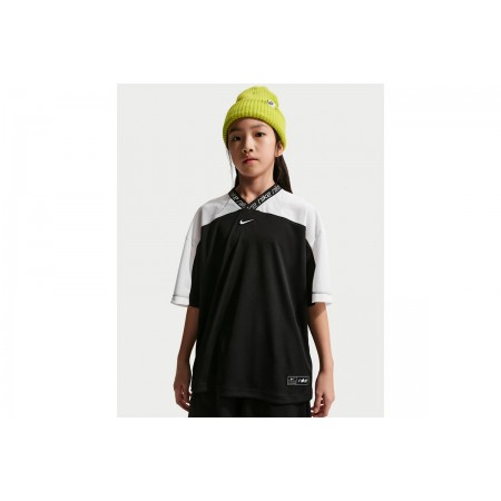 Nike Sportswear Dri-FIT Παιδικό Jersey T-Shirt Μαύρο, Λευκό