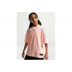 Nike Sportswear Dri-FIT Παιδικό Jersey T-Shirt Σομόν, Λευκό