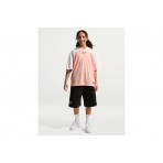 Nike Sportswear Dri-FIT Παιδικό Jersey T-Shirt Σομόν, Λευκό
