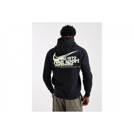Nike Sportswear Club Fleece Ανδρικό Φούτερ με Κουκούλα Μαύρο