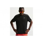 Nike Miler Dri-FIT Ανδρικό Κοντομάνικο T-Shirt Μαύρο, Γκρι