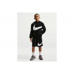Nike Sportswear Club French Terry Παιδική Αθλητική Βερμούδα Μαύρη, Λευκή