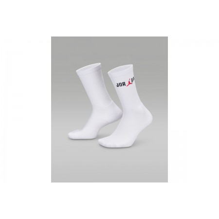 Jordan Everyday Unisex Κάλτσες μέχρι τη Γάμπα Λευκές 1 Ζευγάρι
