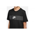 Nike Παιδικό Κοντομάνικο T-Shirt Μαύρο, Γκρι Σκούρο