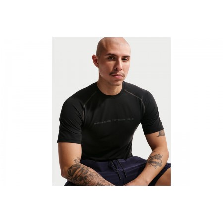 Nike Tech Dri-FIT Ανδρικό Κοντομάνικο T-Shirt Μαύρο, Ανθρακί
