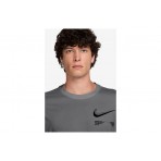Nike Dri-FΙΤ Ανδρικό Κοντομάνικο T-Shirt Γκρι, Μαύρο
