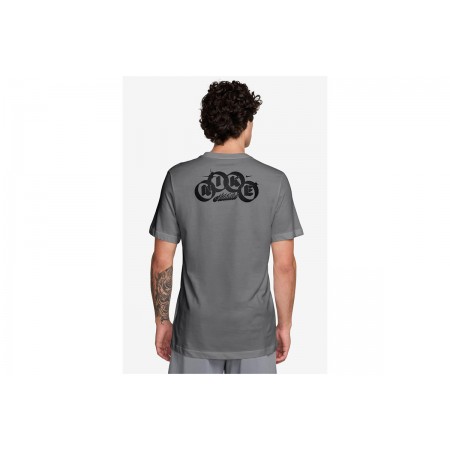 Nike Dri-FΙΤ Ανδρικό Κοντομάνικο T-Shirt Γκρι, Μαύρο
