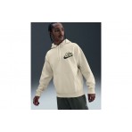 Nike Solo Swoosh Ανδρικό Φούτερ με Κουκούλα Μπεζ, Χακί