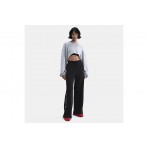 Nike Sportswear Wide-Leg Γυναικείο Παντελόνι Φόρμας Μαύρο