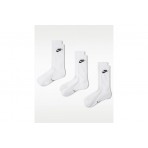 Nike Everyday Elevated Κάλτσες μέχρι τη Γάμπα Λευκές 3 Ζευγάρια