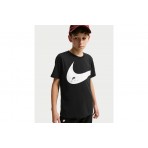 Nike Sportswear Club Παιδικό Κοντομάνικο T-Shirt Μαύρο, Λευκό