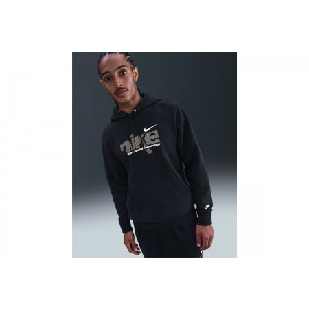 Nike Sportswear Club Fleece Ανδρικό Φούτερ με Κουκούλα Μαύρο