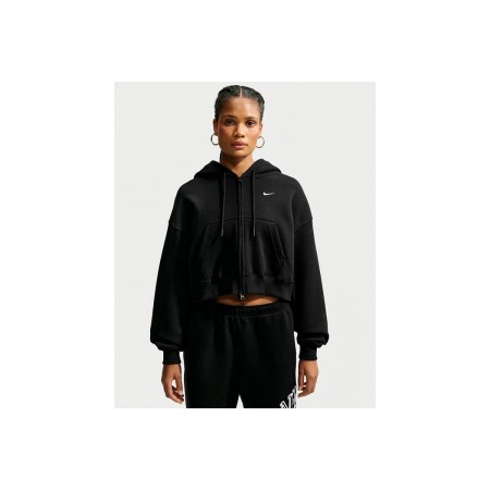 Nike Studio Fleece Oversized Cropped Ζακέτα Βαμβακερή Γυναικεία 