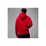 Jordan Jumpman Fleece Ανδρικό Φούτερ με Κουκούλα Κόκκινο
