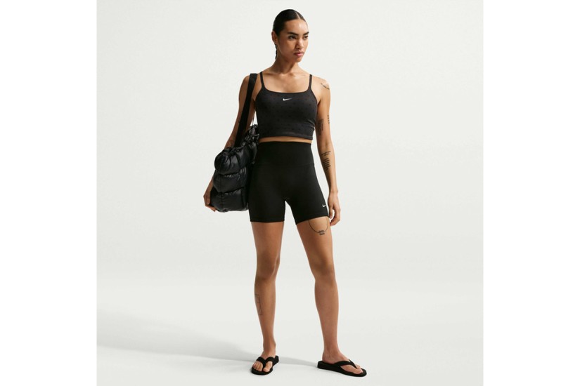 Nike One High-Waisted Γυναικείο Κοντό Κολάν Μαύρο