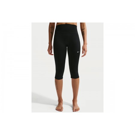 Nike One High-Waisted Γυναικείο Κολάν Κάπρι Μαύρο