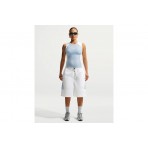 Nike Sportswear Woven Γυναικεία Αθλητική Βερμούδα Λευκή, Σιέλ