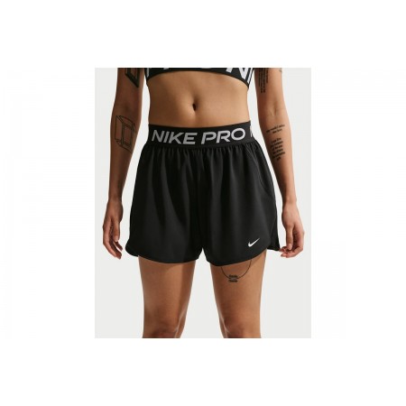 Nike Pro Dri-FIT Mid-Rise Woven Γυναικείο Αθλητικό Σορτς Μαύρο