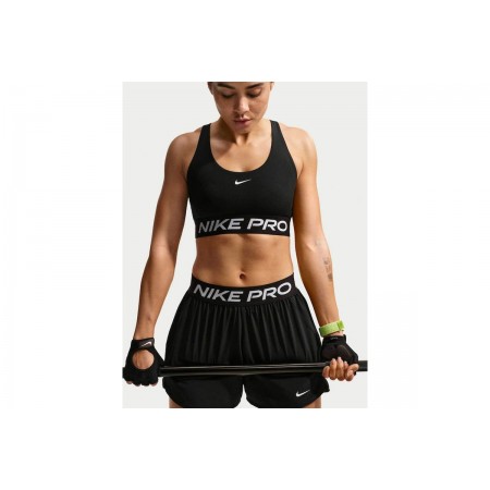 Nike Pro 365 Sports Γυναικείο Μπουστάκι Μαύρο, Λευκό