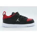Jordan Court Connect Low Βρεφικά Sneakers Μαύρα, Κόκκινα, Λευκά