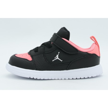 Jordan Court Connect Low Βρεφικά Sneakers Μαύρα, Ροζ