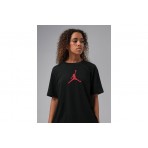 Jordan Jumpman Graphic Γυναικείο Κοντομάνικο T-Shirt Μαύρο, Κόκκινο