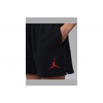 Jordan Jumpman Fleece Γυναικείο Αθλητικό Σορτς Μαύρο, Κόκκινο